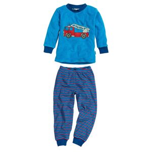 Playshoes Kinder Frottee Schlafanzug Feuerwehr blau blau