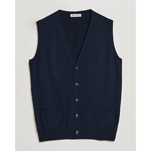 Piacenza Cashmere Cashmere Sleeveless Cardigan Navy