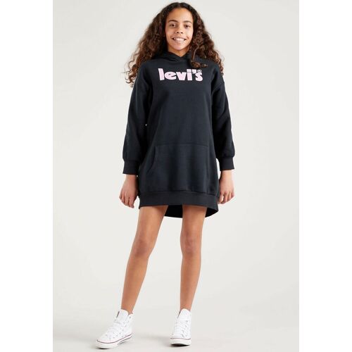 Levi’s Kids Sweatkleid LEVI’S KIDS „SWEATSHIRT DRESS WITH TAPI“ Gr. 10/140, N-Gr, schwarz Mädchen Kleider Sweatkleider for GIRLS