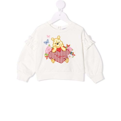 Monnalisa Winnie-the-Pooh embroidered sweatshirt – Weiß 12/18/24 Unisex