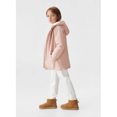 MANGO KIDS Wasserdichter Kapuzenparka Rosa 6,7,8,9,10,11,12 female