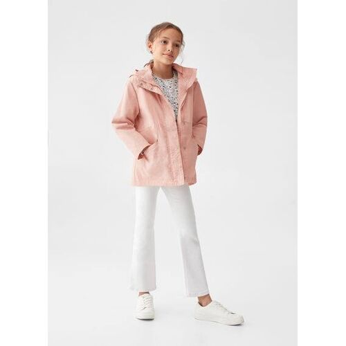 MANGO KIDS Wasserdichter Kapuzenparka Rosa 6,7,8,9,10,11-12,13-14 female