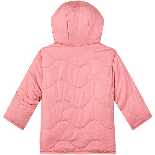 Sanetta Fiftyseven Steppjacke mit Kapuze Plüschfutter Punkte rosa