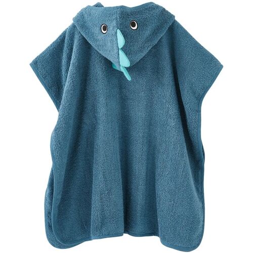 Vertbaudet Kinder Bade-Poncho, Dino-Kostüm Oeko-Tex blau