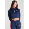 Siksilk Girls Navy Fade 1/4 Zip Track Top 11-12 YRS