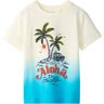 Hatley - T-Shirt ALOHA in weiß/blau, Gr.110