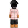 WeeDo Overall Kinder gestreift, schwarz