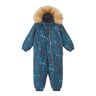 Reima Schneeoverall Kapuze mit Fake Fur blau