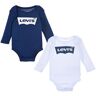 Levis Body l/ä - 2er-Pack - Nachlass Blue/White - Levis - 0-6 mt - Body L/Ä