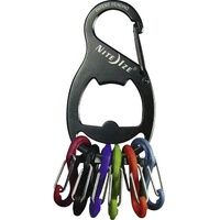 NITE Ize Schlüssel-Karabiner NI-KRB-03-01 KeyRack 6 S-Biner Schwarz 1St.