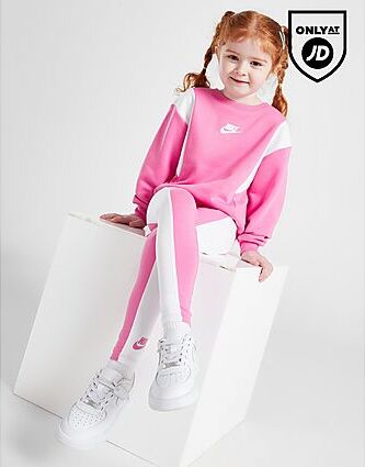 Nike Girls' Colour Block Tracksuit Children, Pink - unisex - Size: 6-7Y