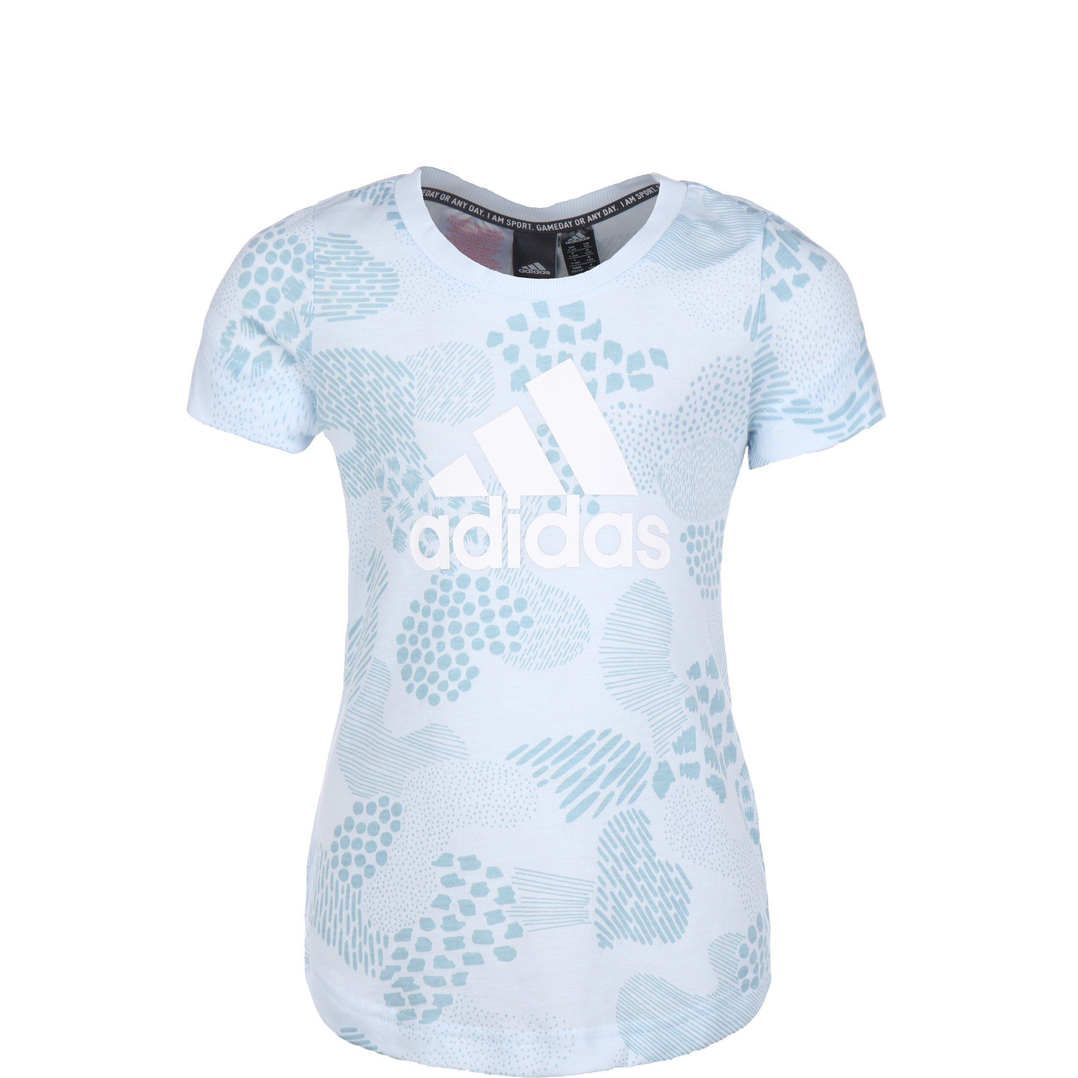Adidas Performance Trainingsshirt »Must Haves Graphic«, sky tint / ash grey / white