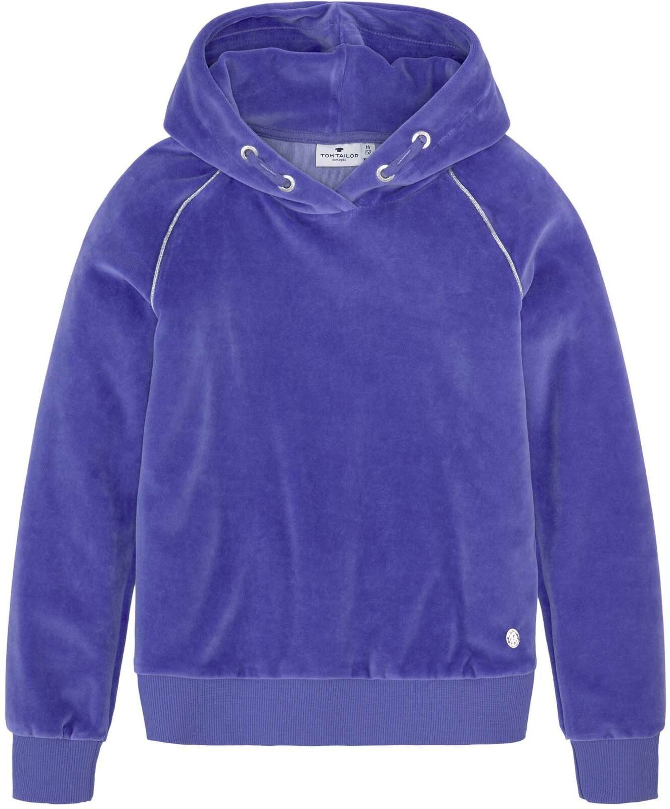 TOM TAILOR Sweatshirt »Nicki Hoodie mit Glitzerstreifen«, blau