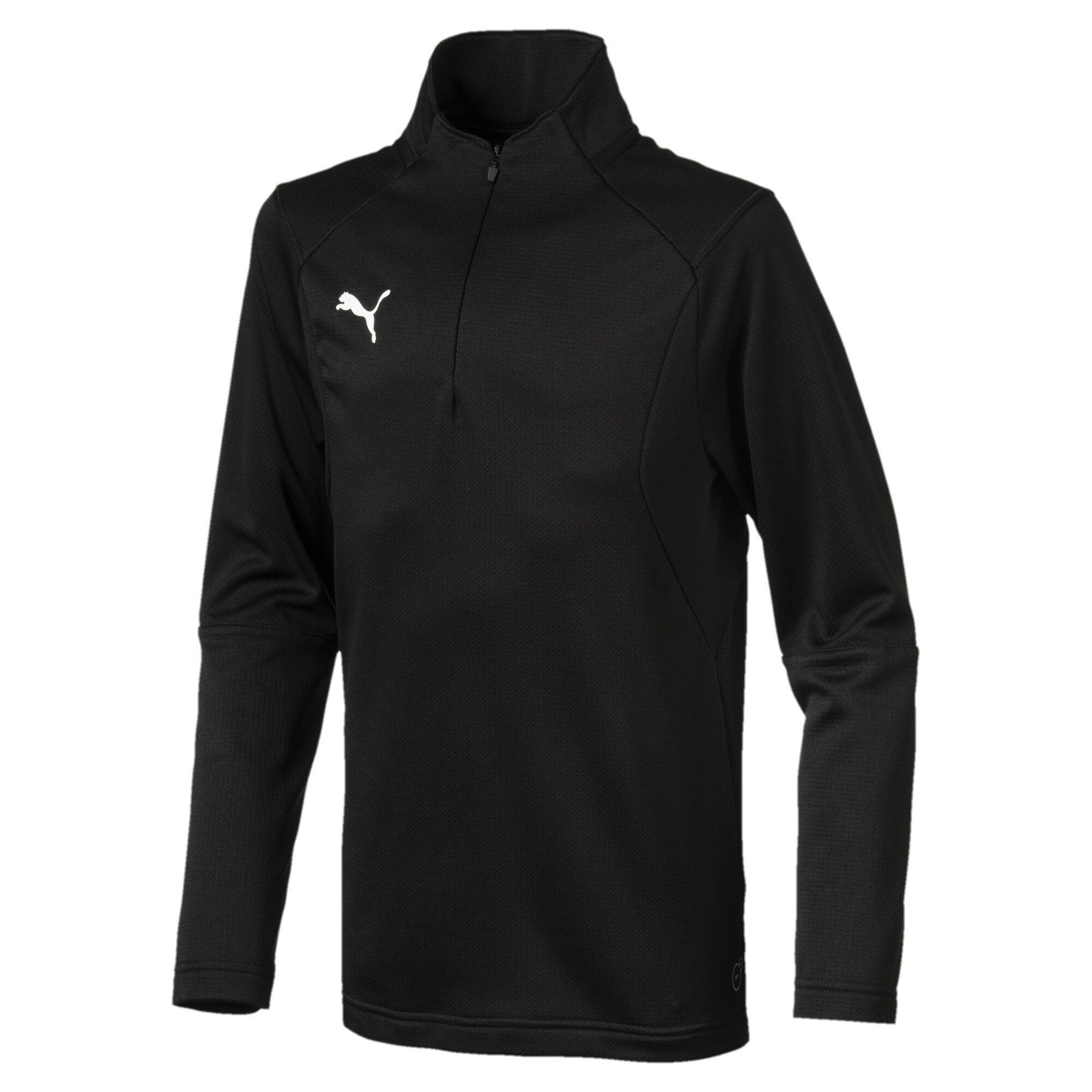 Puma T-Shirt »LIGA Quarter Zip Kinder Trainings-Sweatshirt«, schwarz