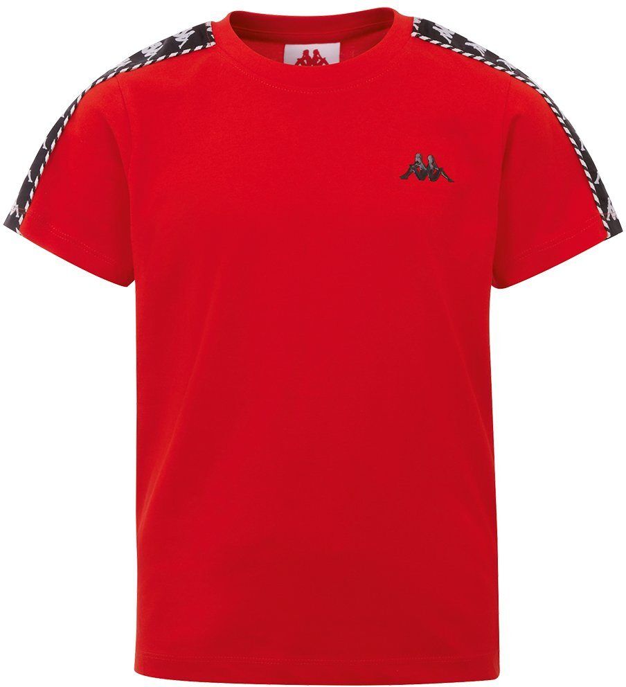 Kappa T-Shirt »ILYAS« mit hochwertigem Jacquard Logoband an den Ärmeln, fiery red