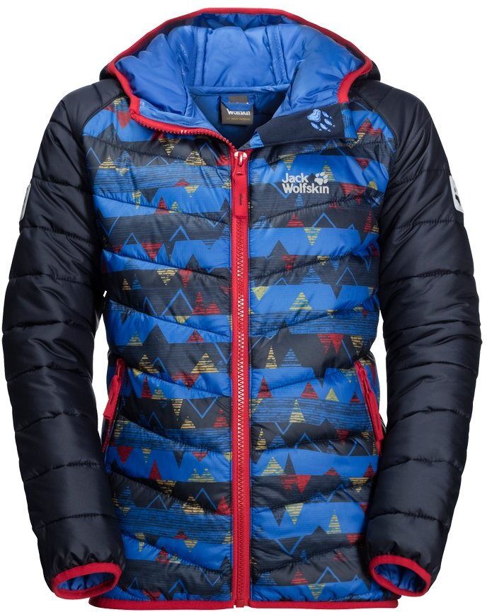 Jack Wolfskin Winterjacke »ZENON PRINT JACKET KIDS«, saphirblau-gemustert-rot-nachtblau