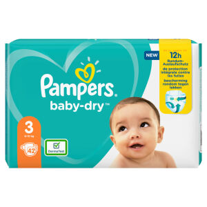 Procter & Gamble Service GmbH Pampers Baby Dry Midi Windeln 6-10 kg, Größe 3, Der ideale Schutz für die empfindliche Haut Ihres Babys, 1 Packung = 42 Windeln