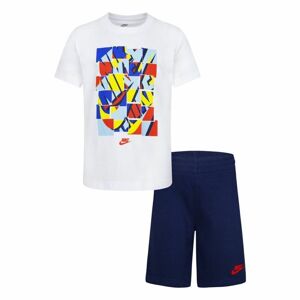 Sportstøj til Børn Nike Nsw Add Ft Short  Blå Hvid Multifarvet 2 Dele - 7 år