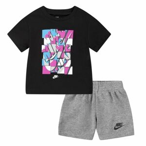 Sportstøj til Børn Nike Nsw Add Ft Sort Grå 2 Dele - 3 år