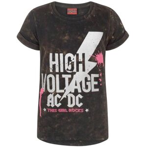 AC/DC Girls High Voltage Acid Wash T-Shirt