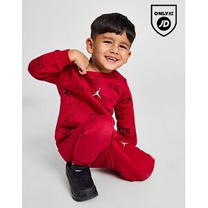 Jordan All Over Print Crew Tracksuit Infant, Red