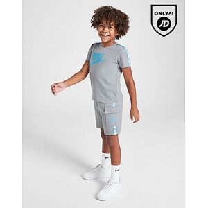 Nike Tape T-Shirt/Cargo Shorts Set Children, Grey