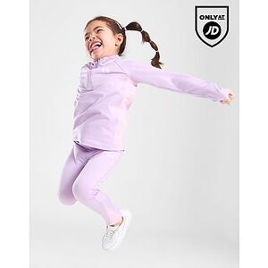 Under Armour Girls' Colour Block 1/4 Zip Top/Leggings Children, Purple