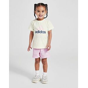 adidas Girls' Badge of Sport T-Shirt/Shorts Set Infant, White