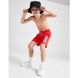 BOSS Large Logo Swim Shorts Children, Red