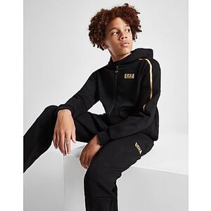 Emporio Armani EA7 Gold Logo Full Zip Hoodie Junior, Black