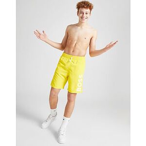 BOSS Side Print Swim Shorts Junior, Yellow