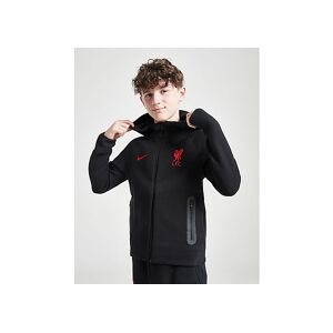 Nike Liverpool FC Tech Fleece Full Zip Hoodie Junior, Black/Black/Black/Gym Red