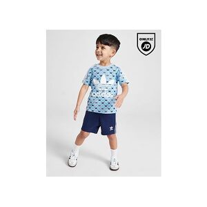 adidas Originals Mono All Over Print T-Shirt/Shorts Set Infant, Blue