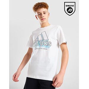 adidas Badge of Sport Fade Graphic T-Shirt Junior, White