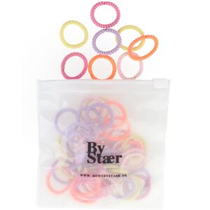 By Str By Stær Mini Hair Elastics 50 Pieces - Mix 17