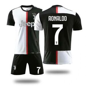 Juventus-trøje 2019-20 Cristiano Ronaldo #7 Cr7 Hjemmefodboldtrøje Børn Voksen 3-delt trøjesæt V C Kids 24