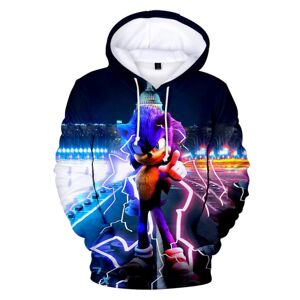 oys Sonic The Hedgehog Sport Casual Hættetrøje sweatshirt yz B 120cm