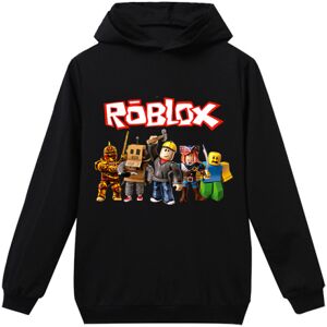 Mwin Roblox hættetrøje til børn Overtøj Pullover sweatshirt black 130cm