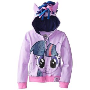 Børn Piger Drenge My Little Pony Rainbow Hættetrøje Jakke Wings Stribet Sweatshirt Twilight Dash Hættejakke Purple 5-6 Years