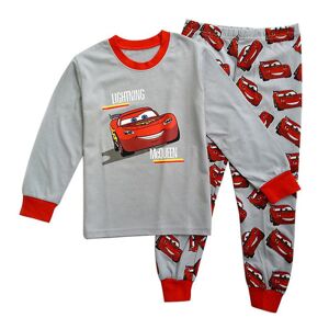 Biler Lightning Mcqueen T-shirt Bukser Sæt Loungewear Outfit Pyjamas til børn Drenge 1-2 Years