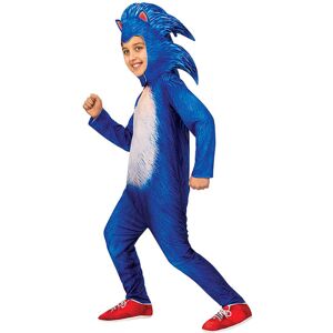 Sonic The Hedgehog Cosplay kostumetøj til børn drenge piger jumpsuit + maske + handsker 9-10 år = EU 134-140 Jumpsuit+huva+handske 5-6 år = EU 110-116