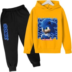 Børn Teenagere Sonic The Hedgehog Hoodie Pullover træningsdragt yellow 5-6 years old/120cm