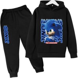 Børn Teenagere Sonic The Hedgehog Hoodie Pullover træningsdragt black 7-8 years old/130cm