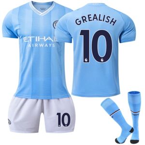 23-24 Manchester City hjemmefodboldtrøje til børn 10(GREALISH) 12-13 Years