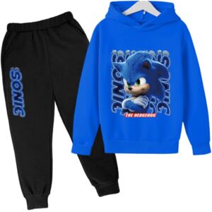 Børn Teenagere Sonic The Hedgehog Hoodie Pullover træningsdragt blue 5-6 years old/120cm