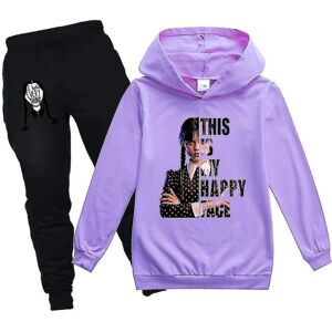 Wednesday Family Hoodie Kids Unisex Pack Addams Sweatshirt Clothing V1 k purple 130cm