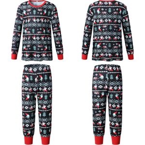 Familie Matchende Jul Pyjamas Nattøj Xmas Pyjamas Nattøj PJs Sæt Børn Voksen Outfit Kids 8-9 Years