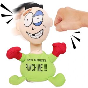 Punch Me Screaming Doll, Anti Stress Punch Me Dolls, Funny Stress Relief Vent Screaming Blødt legetøj til børn, Voksen, Drenge, Piger fødselsdagsgaver (grøn)