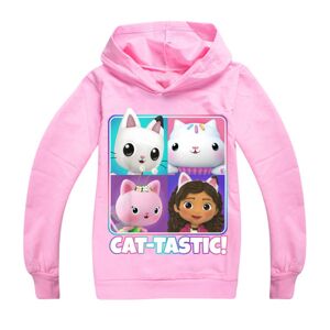 Kids Girls Gabby Dollhouse Casual Hoody Sweatshirt Top pink 130cm