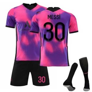Unbranded Fodboldsæt Fodboldtrøje Trænings-T-shirt nr. 30 Messi kids 26(140-150cm)